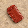 Handmade Genuine Leather Belt Pouch – Tooled Vertical Belt Holder